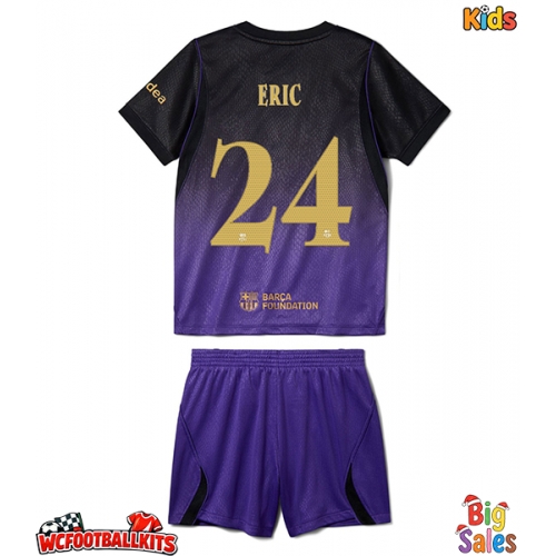 Barcelona Eric Garcia #24 Replica Away Stadium Kit for Kids 2026-27 Short Sleeve (+ pants)